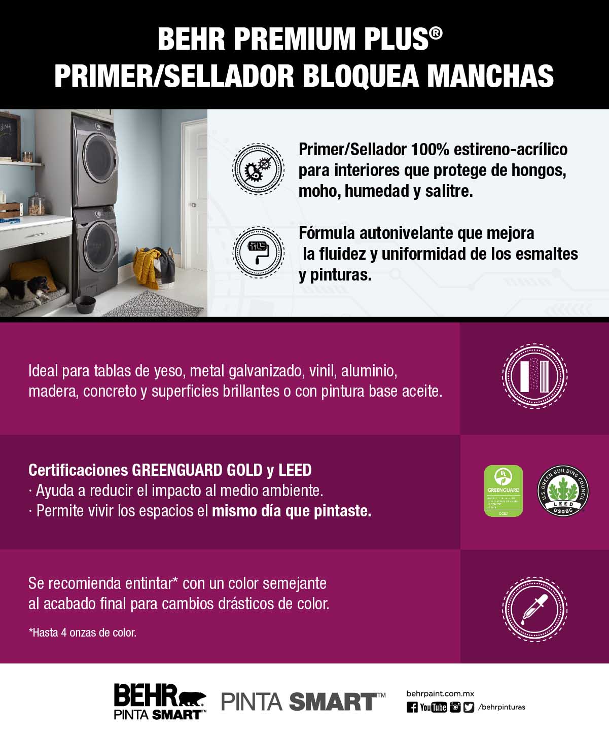 Behr Primer Sellador Quita Manchas Home Depot México